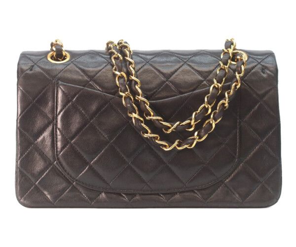 Chanel Black Lamb Gold Double Flap Quilted 23 — view 3