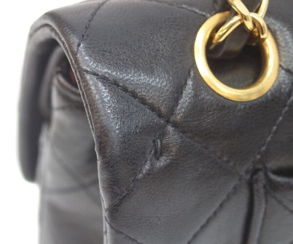 Chanel Black Lamb Gold Double Flap Quilted 23 — view 8