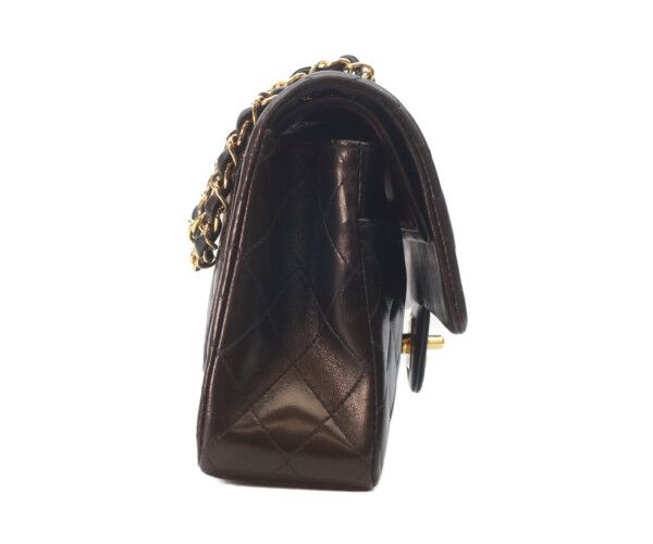 Chanel Black Lamb Gold Double Flap Quilted 25 — view 4