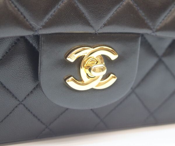 Chanel Black Lamb Gold Double Flap Quilted 25 — view 6