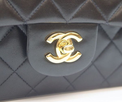 Chanel Black Lamb Gold Double Flap Quilted 25 — view 6