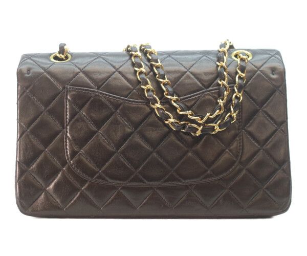 Chanel Black Lamb Gold Double Flap Quilted 25 — view 3