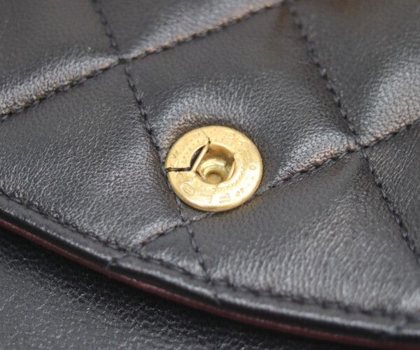 Chanel Black Lamb Gold Double Flap Quilted 25 — view 7