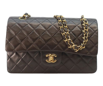 Chanel Black Lamb Gold Double Flap Quilted 25