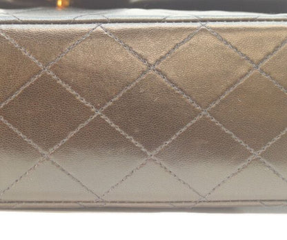 Chanel Black Lamb Gold Double Flap Quilted 25 — view 9