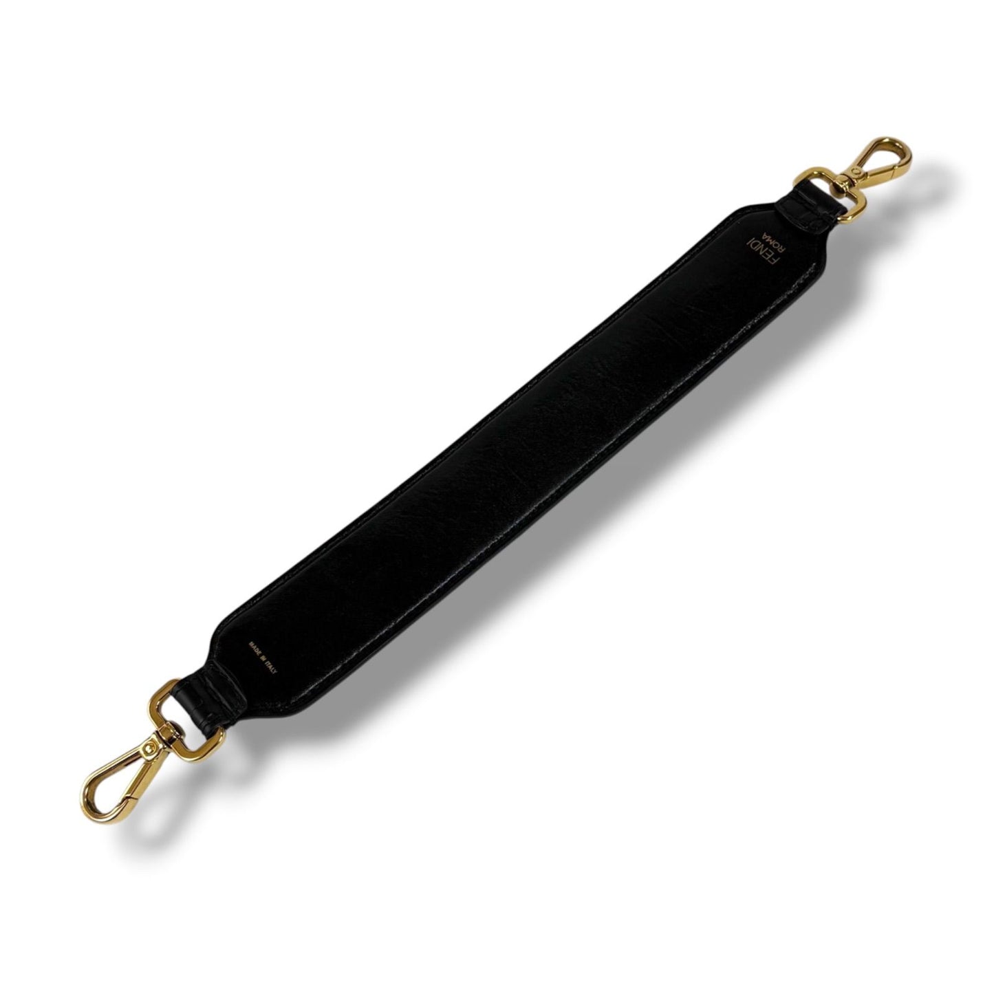 Fendi Strap Mini FF Zucca Pattern All Black Leather Shoulder — view 3