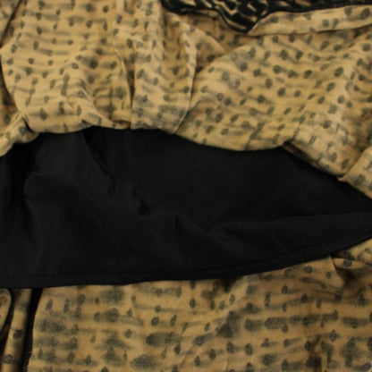 Max Mara Studio Dress Long 3/4 Sleeve All Over Pattern L Brown Black YM — view 6