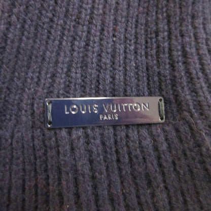 Louis Vuitton Knit Dress Wool XL Navy Red Half Sleeve Chez Blanc Pattern Border — view 6