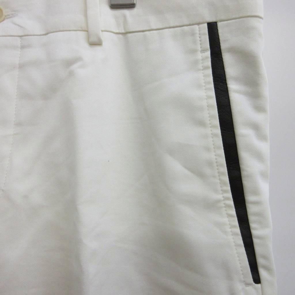 Hermes Pants Trousers 40 White Lambskin Long Pocket Contrast Full Length PP — view 7