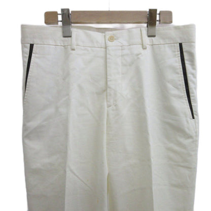 Hermes Pants Trousers 40 White Lambskin Long Pocket Contrast Full Length PP — view 3