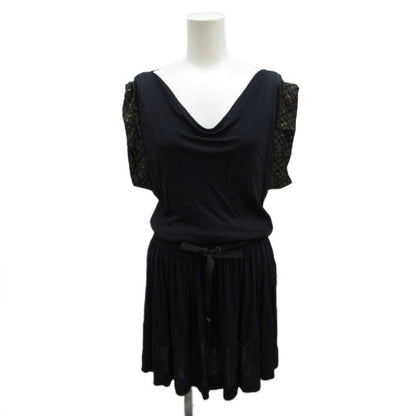 Louis Vuitton Dress XS Black Short Sleeve French Pickaxe Budle Puneck Monogram