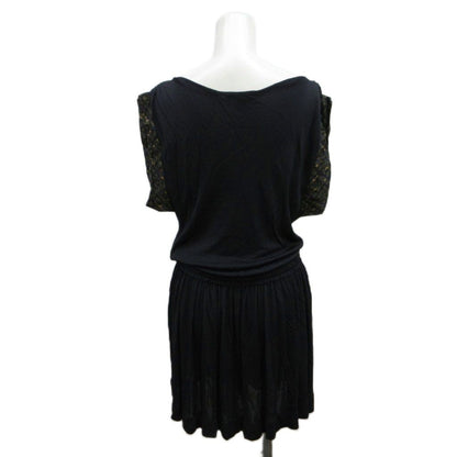 Louis Vuitton Dress XS Black Short Sleeve French Pickaxe Budle Puneck Monogram — view 2