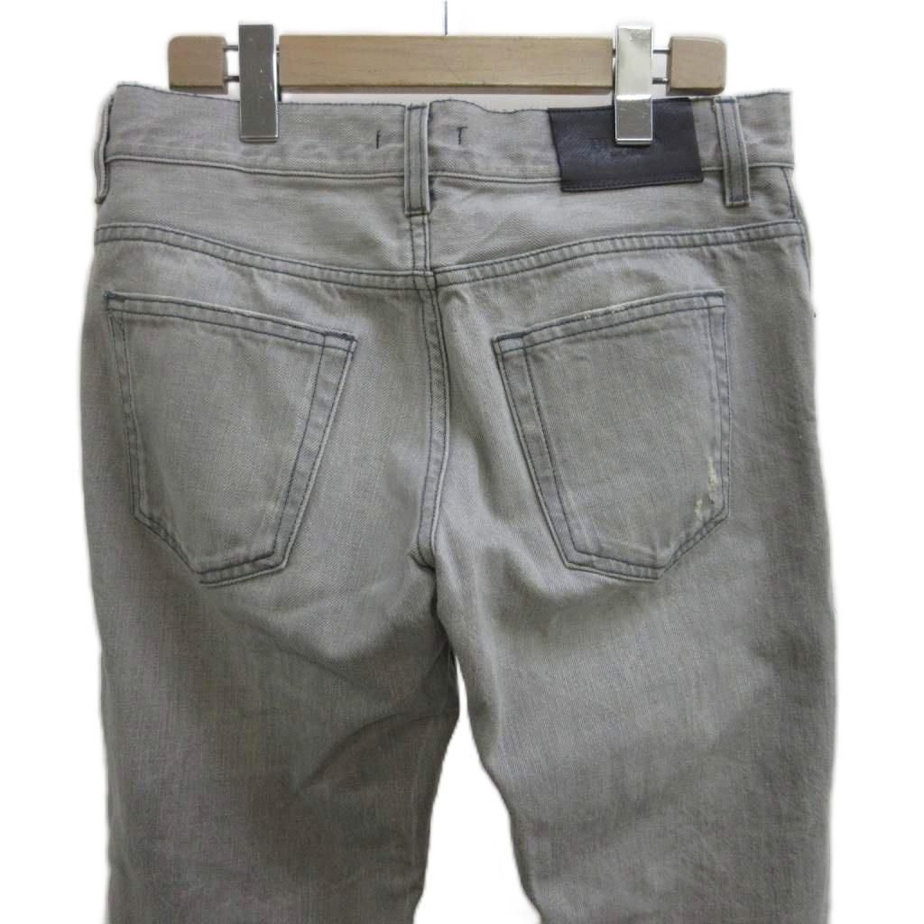 Prada Denim Jeans 29 Light Gray Straight Full Length Button Fly Distressed PP — view 4