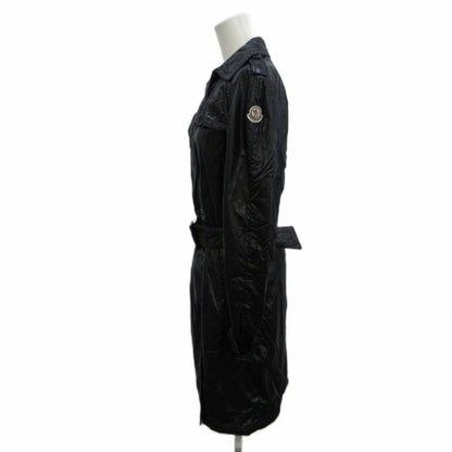 Moncler Montcles Trench Coat Nylon 0 Black Double Breasted Long Sleeve — view 3