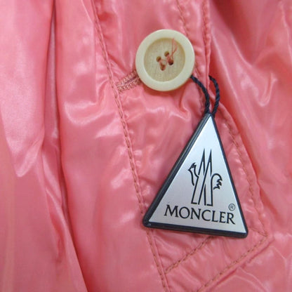Moncler Montcles Trench Coat Nylon 00 Pink Double Breasted Long Sleeve