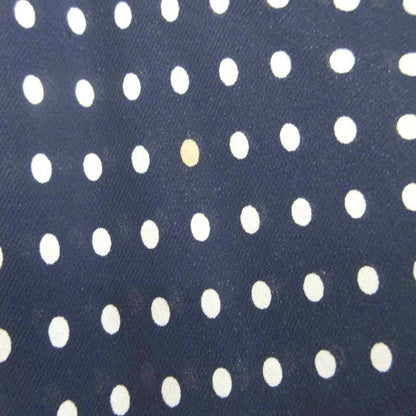 Celine Skirt Silk 40 Navy White Dot Pattern Long Length PP — view 6