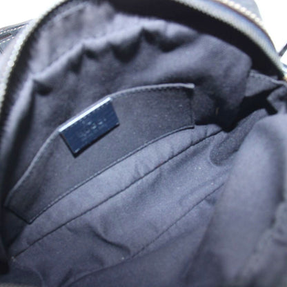 Gucci Sherry Line Shoulder Bag GG Pattern Leather Gray Navy — view 6