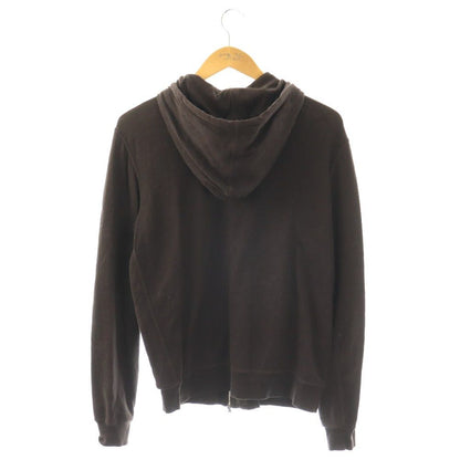 Louis Vuitton Hoodie Sweatshirt Embossed Logo Zip Up S Brown DO — view 2