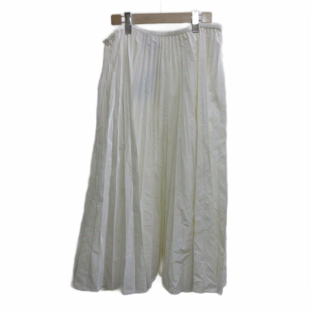 Fendi Tag Skirt 42 White Pleated Long Length Waist Togo PP — view 2