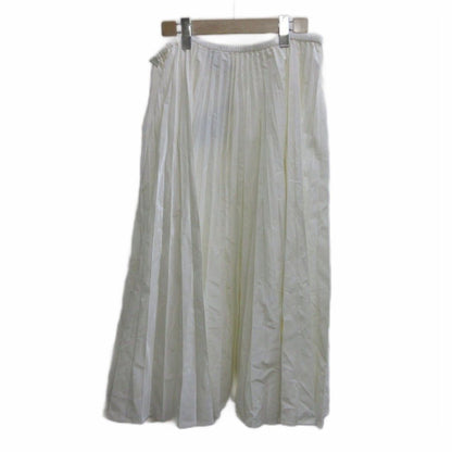 Fendi Tag Skirt 42 White Pleated Long Length Waist Togo PP — view 2