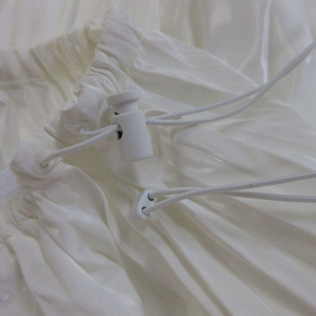 Fendi Tag Skirt 42 White Pleated Long Length Waist Togo PP — view 5