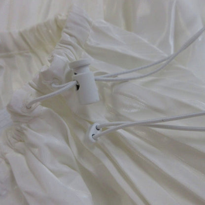 Fendi Tag Skirt 42 White Pleated Long Length Waist Togo PP — view 5