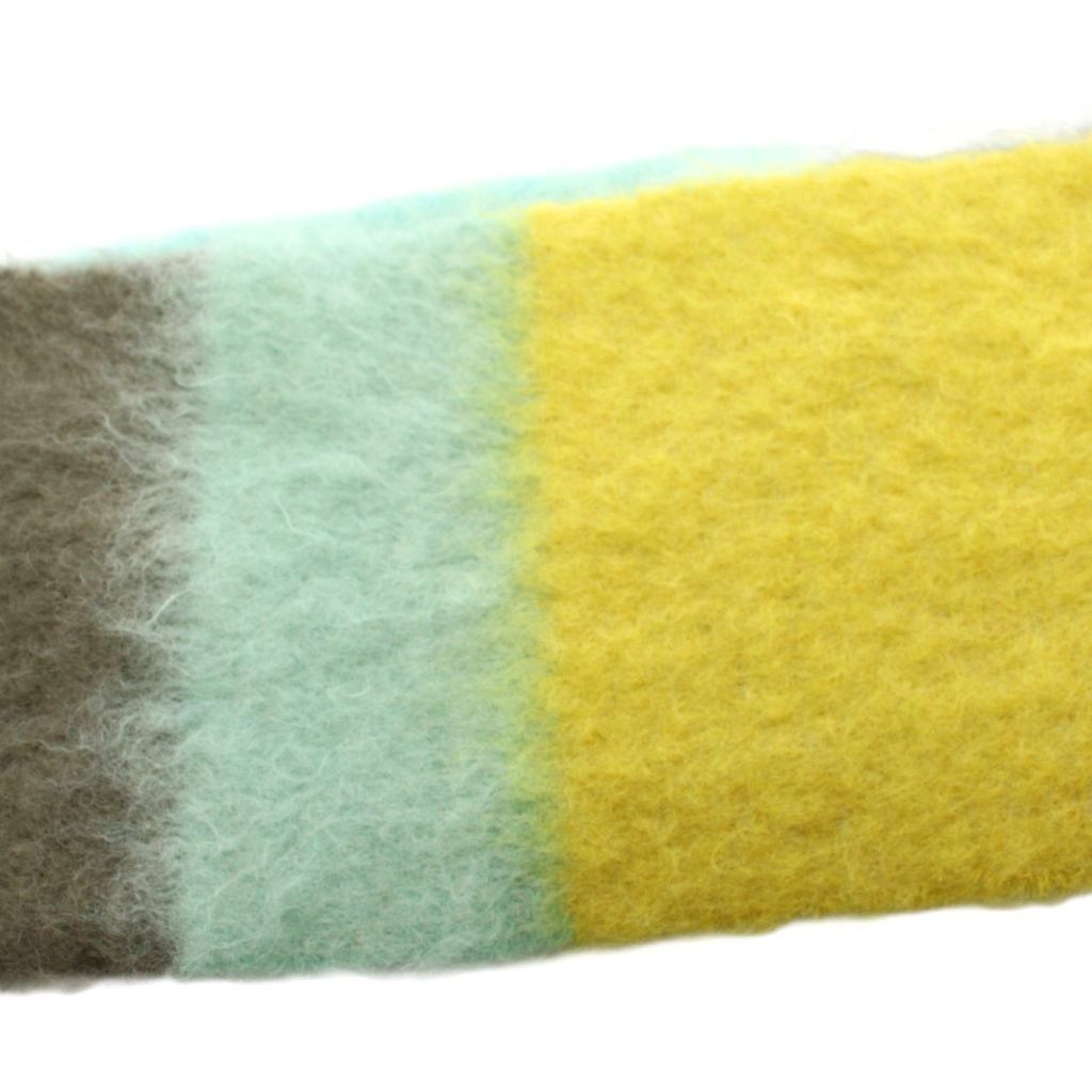 Loewe Anagram Scarf Fringe Mohair Multicolor Gray Yellow Light Blue — view 5