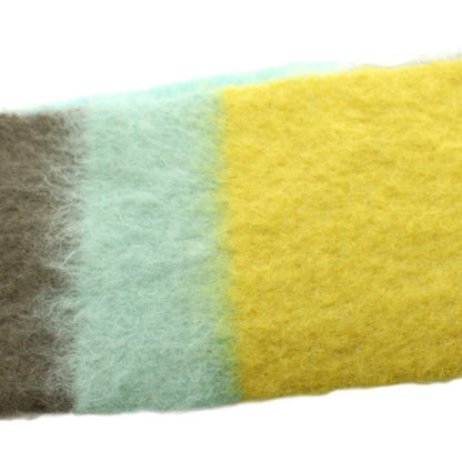 Loewe Anagram Scarf Fringe Mohair Multicolor Gray Yellow Light Blue — view 5