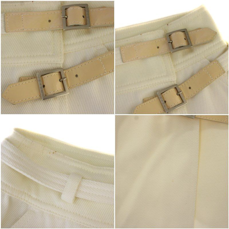 Chanel Wrap Skirt Knee Length Denim 34 White — view 9