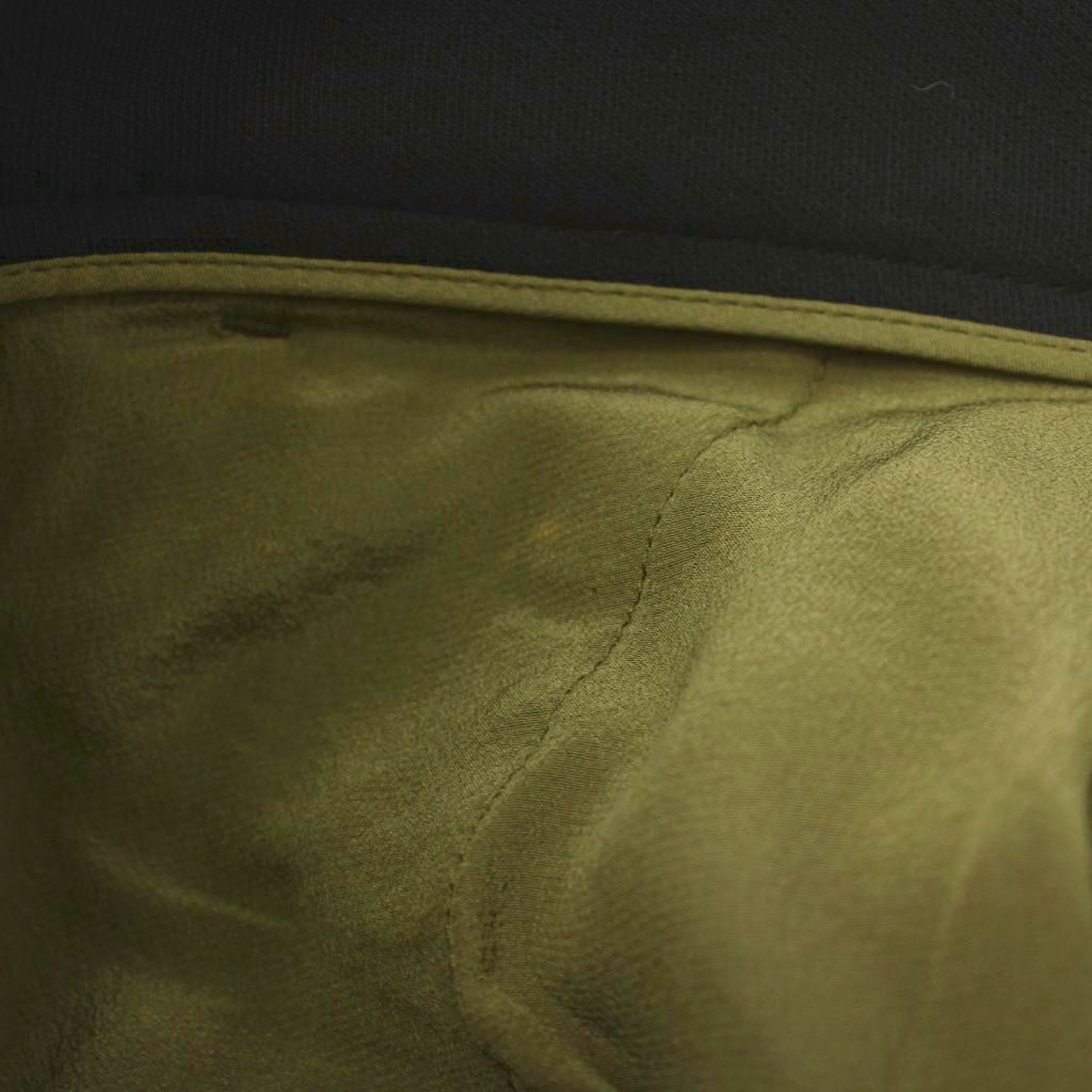 Fendi Wide Pants Pleated Wool Silk Blend 40 Khaki — view 7