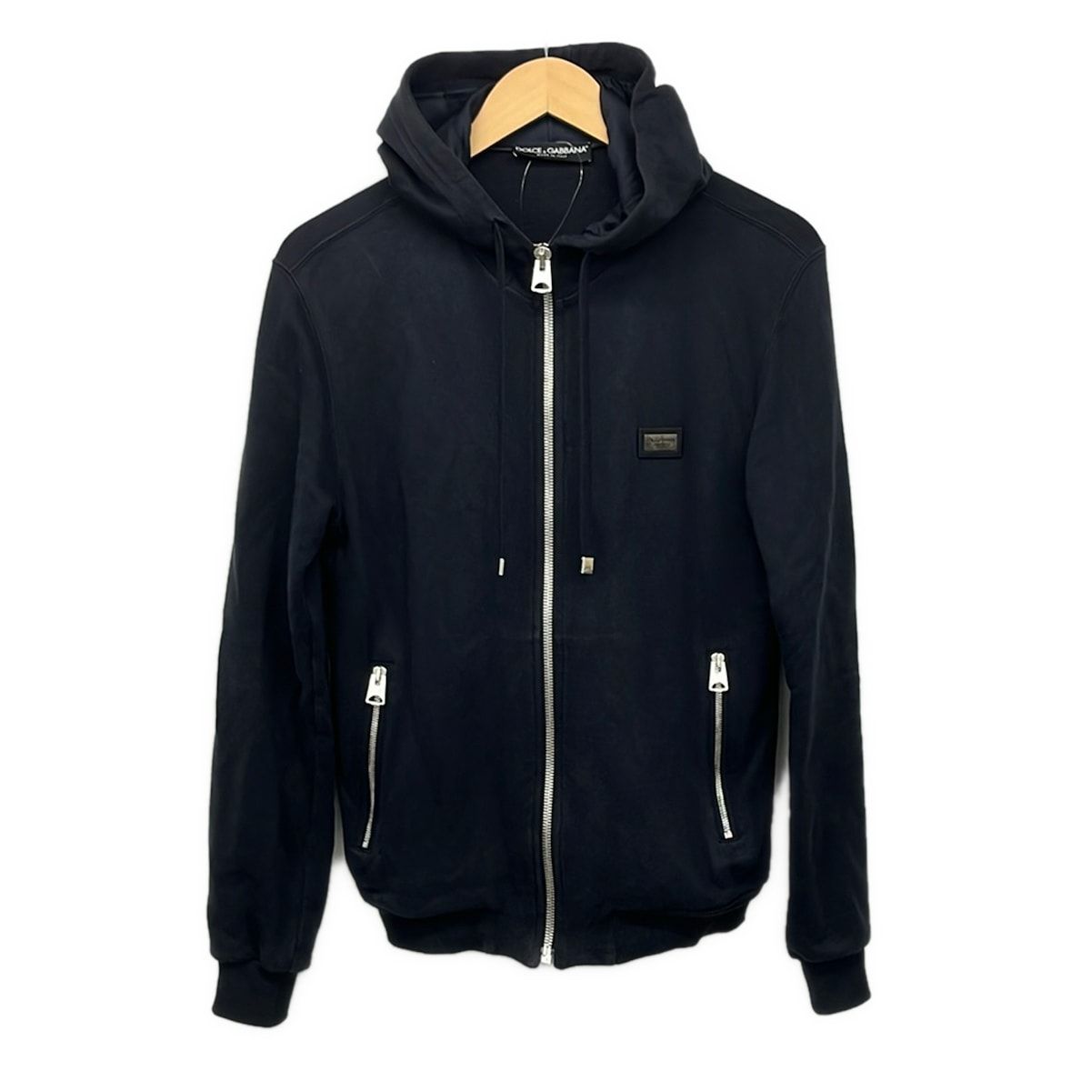 Dolce & Gabbana Hoodie 44 S Black Long Sleeve Zip