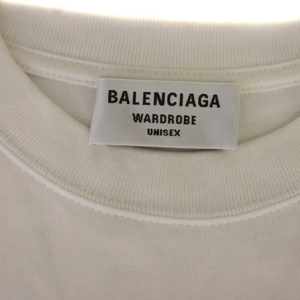 Balenciaga Logo T-Shirt Short Sleeve XS White — view 3