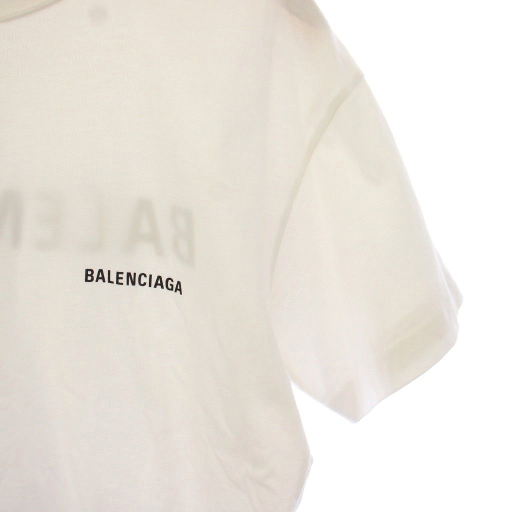 Balenciaga Logo T-Shirt Short Sleeve XS White — view 5