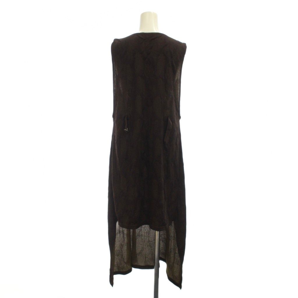 Brunello Cucinelli Long Vest Gilet Brown Neck Length JP — view 3