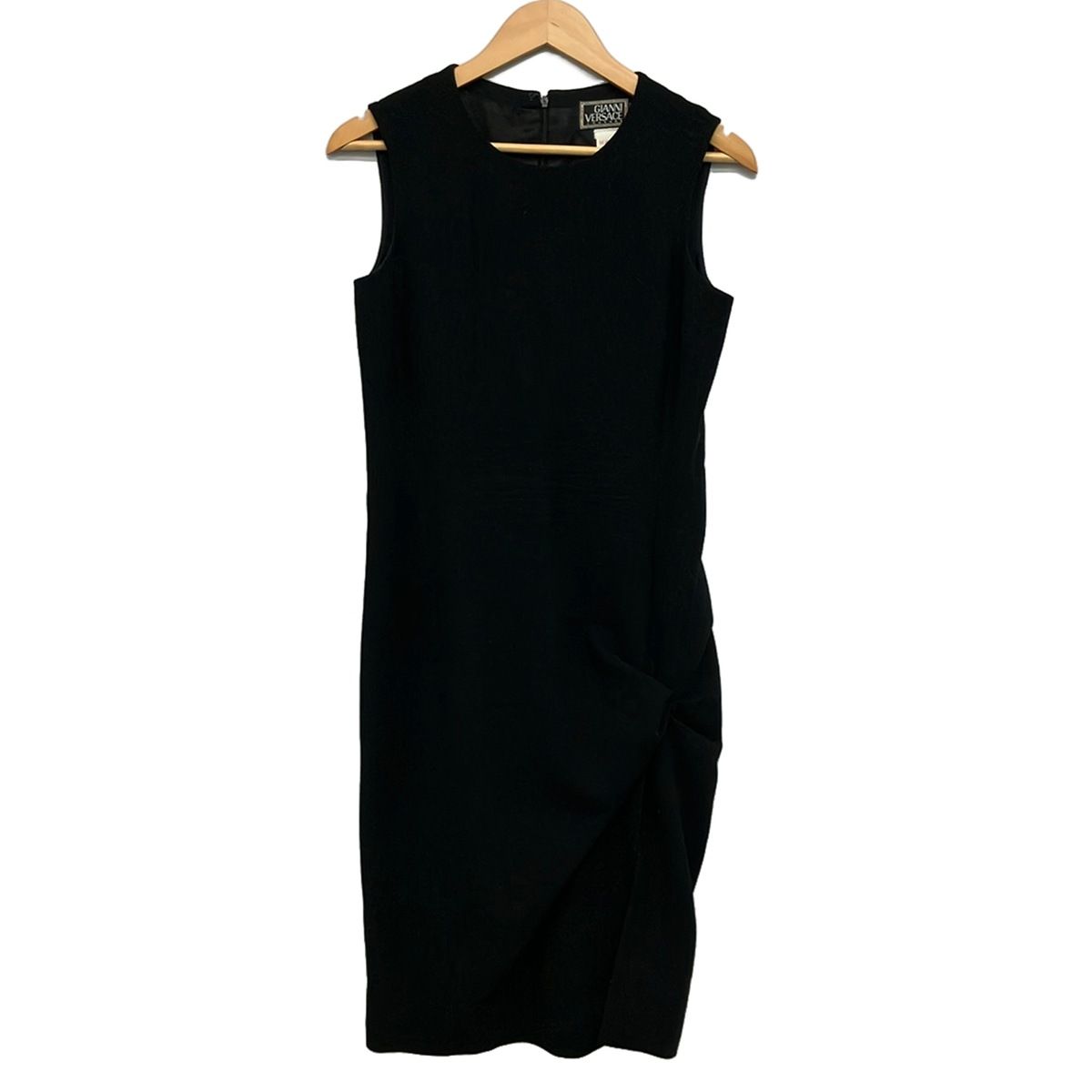 Versace Gianni Dress 40 M Black Sleeveless Long