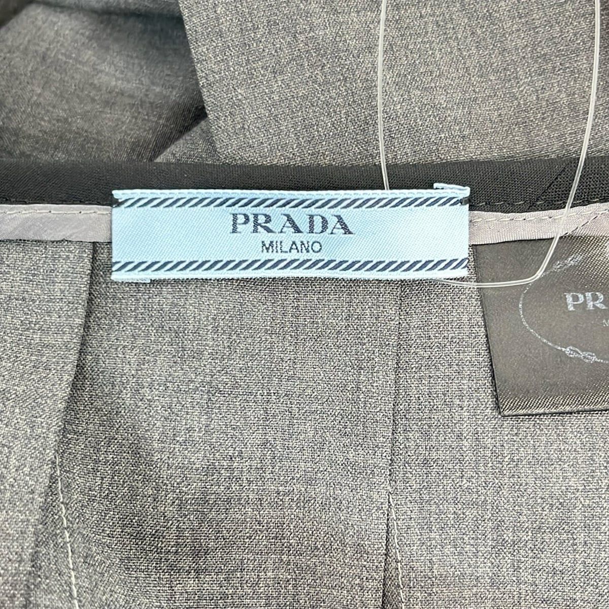 Prada Long Skirt 40 M Gray Black Pleats — view 3