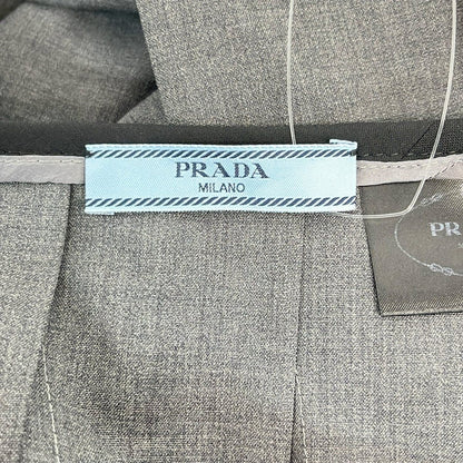 Prada Long Skirt 40 M Gray Black Pleats — view 3