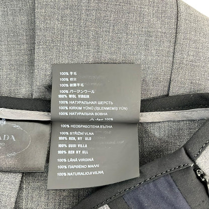 Prada Long Skirt 40 M Gray Black Pleats — view 5