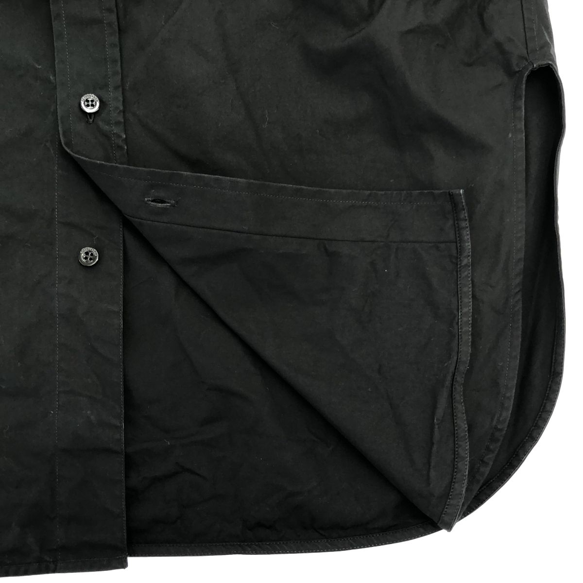 Balenciaga Logo Embroidered Oversize Button Down Jacket Shirt Black 32 — view 6