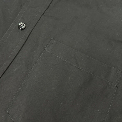 Balenciaga Logo Embroidered Oversize Button Down Jacket Shirt Black 32 — view 7