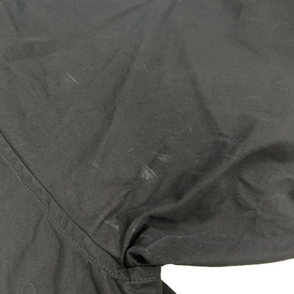 Balenciaga Logo Embroidered Oversize Button Down Jacket Shirt Black 32 — view 9