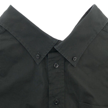 Balenciaga Logo Embroidered Oversize Button Down Jacket Shirt Black 32 — view 4