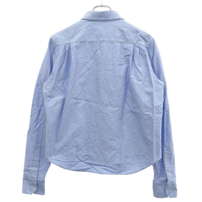 Loewe Anagram Embroidered Oxford Button Down Jacket Shirt Blue — view 2