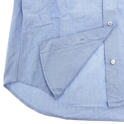 Loewe Anagram Embroidered Oxford Button Down Jacket Shirt Blue — view 6