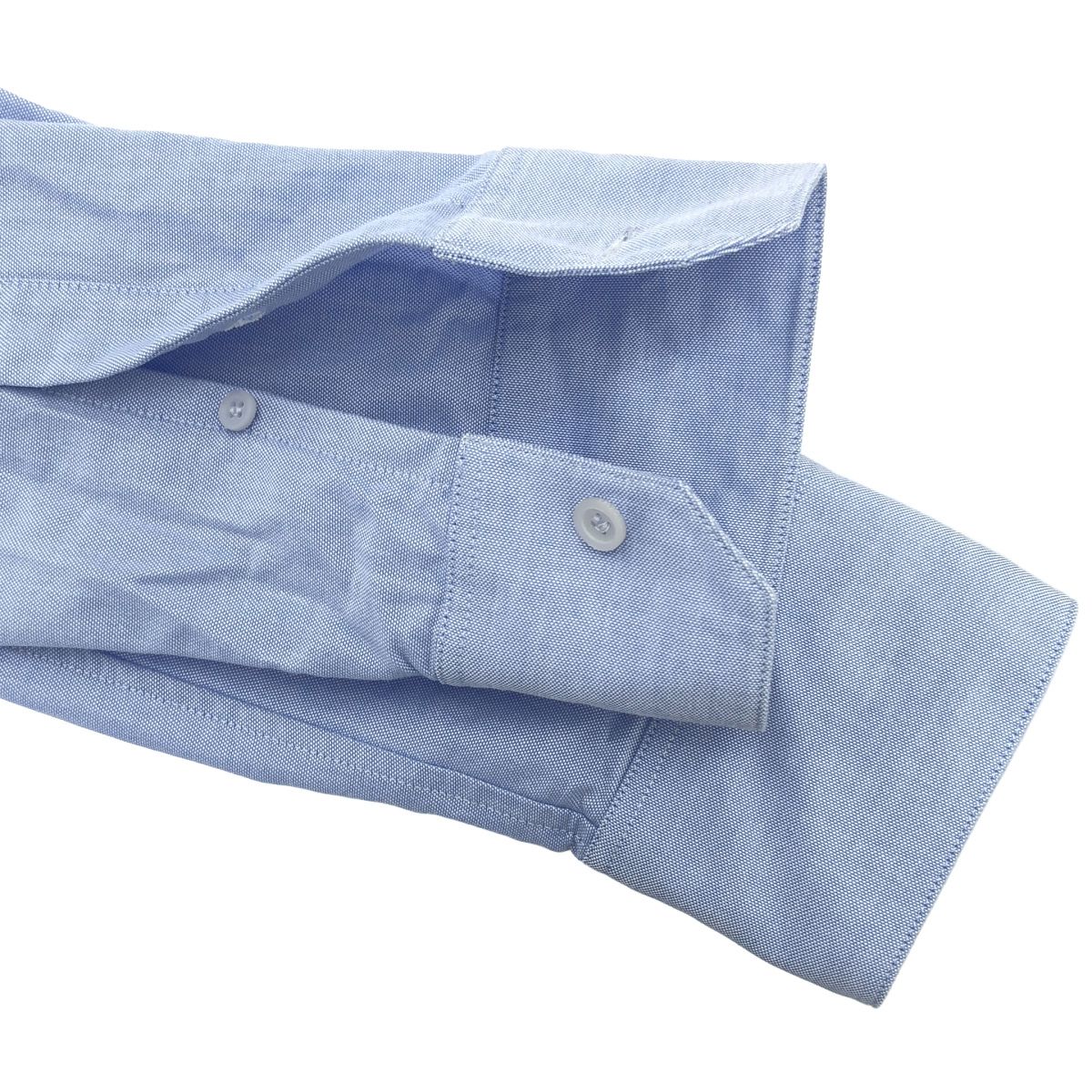 Loewe Anagram Embroidered Oxford Button Down Jacket Shirt Blue — view 5