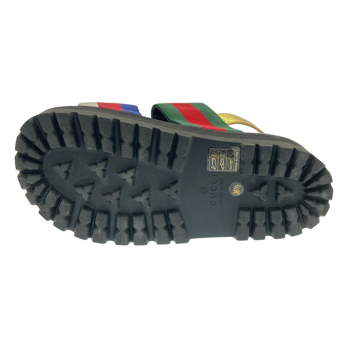 Gucci Web Stripe Platform Sandals Mix — view 4