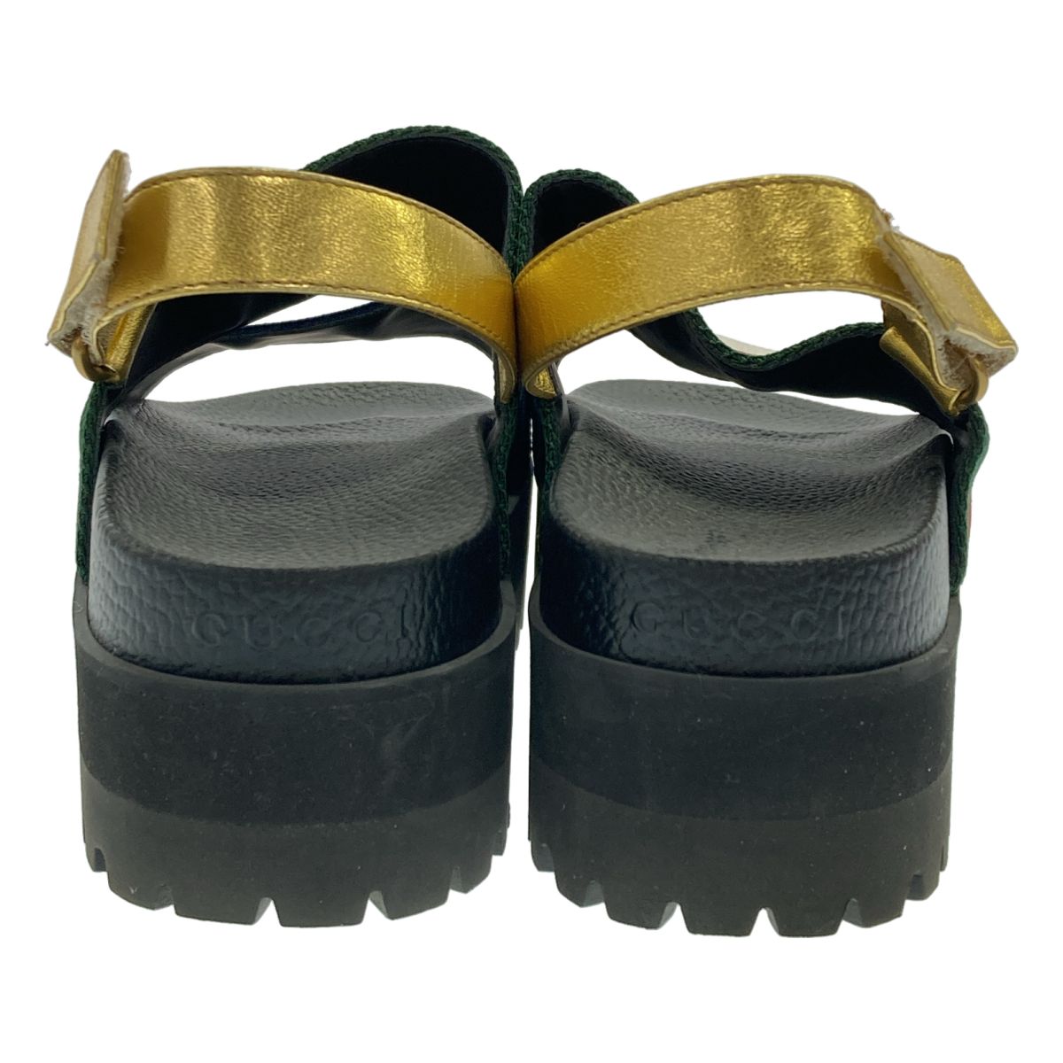 Gucci Web Stripe Platform Sandals Mix — view 3