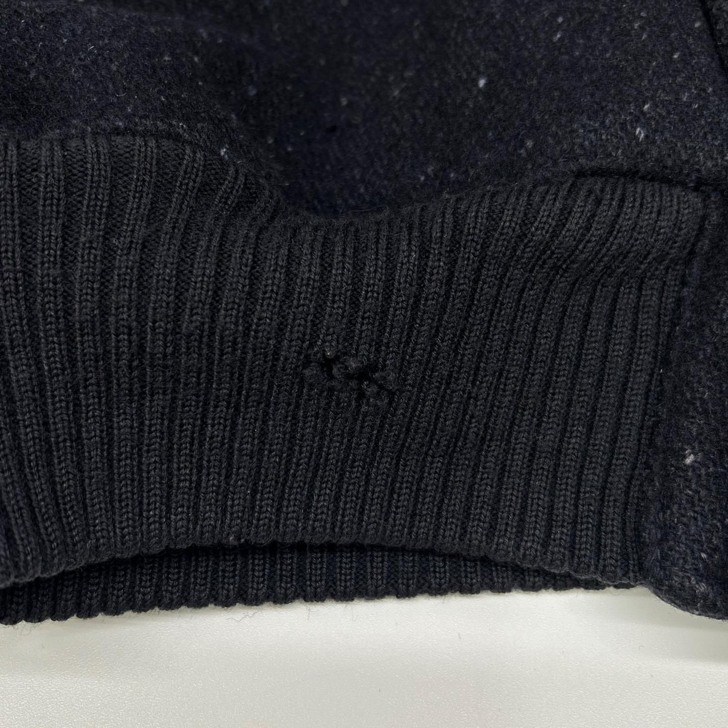 Saint Laurent Yves Navy Wool Collar Fleece Jacket — view 7