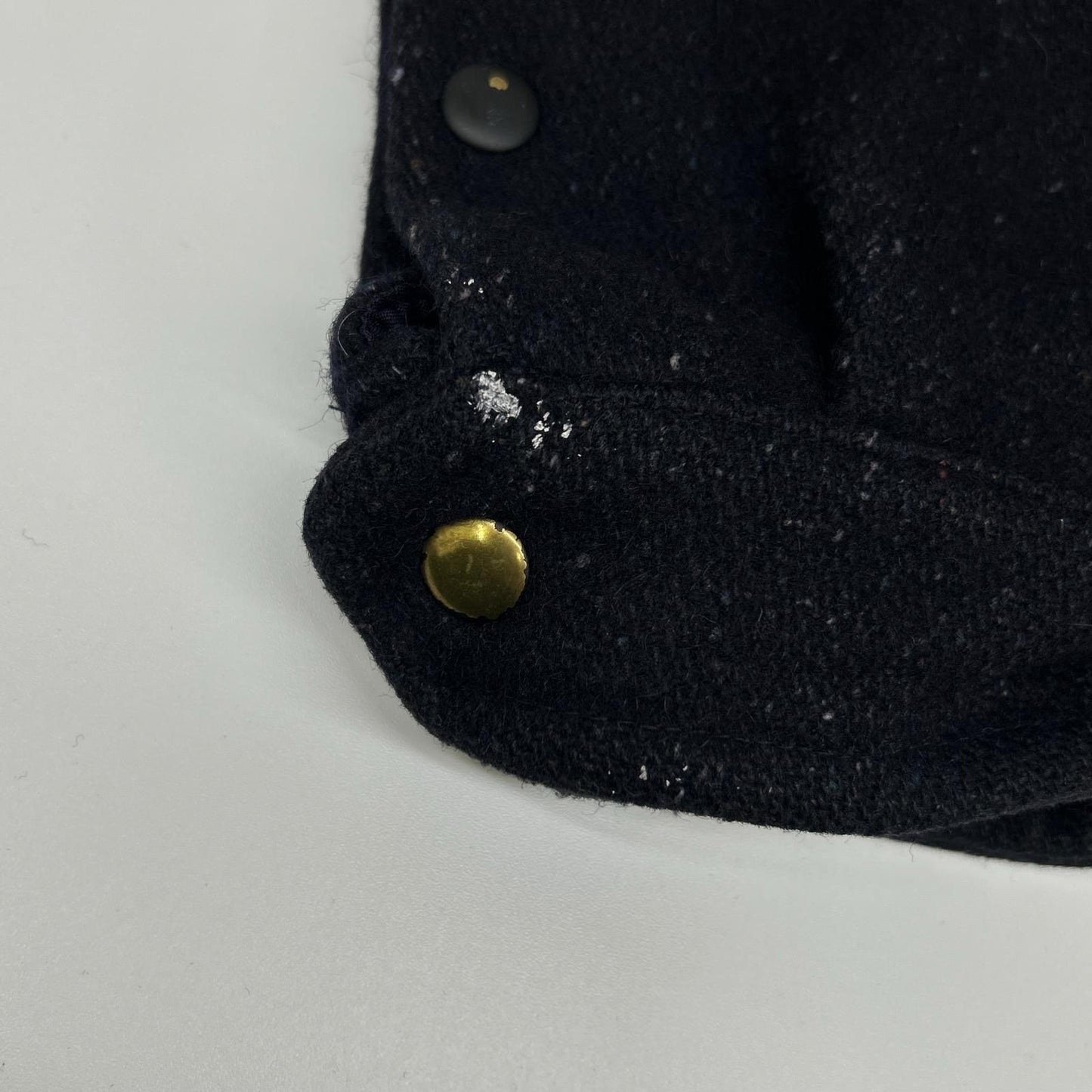 Saint Laurent Yves Navy Wool Collar Fleece Jacket — view 8