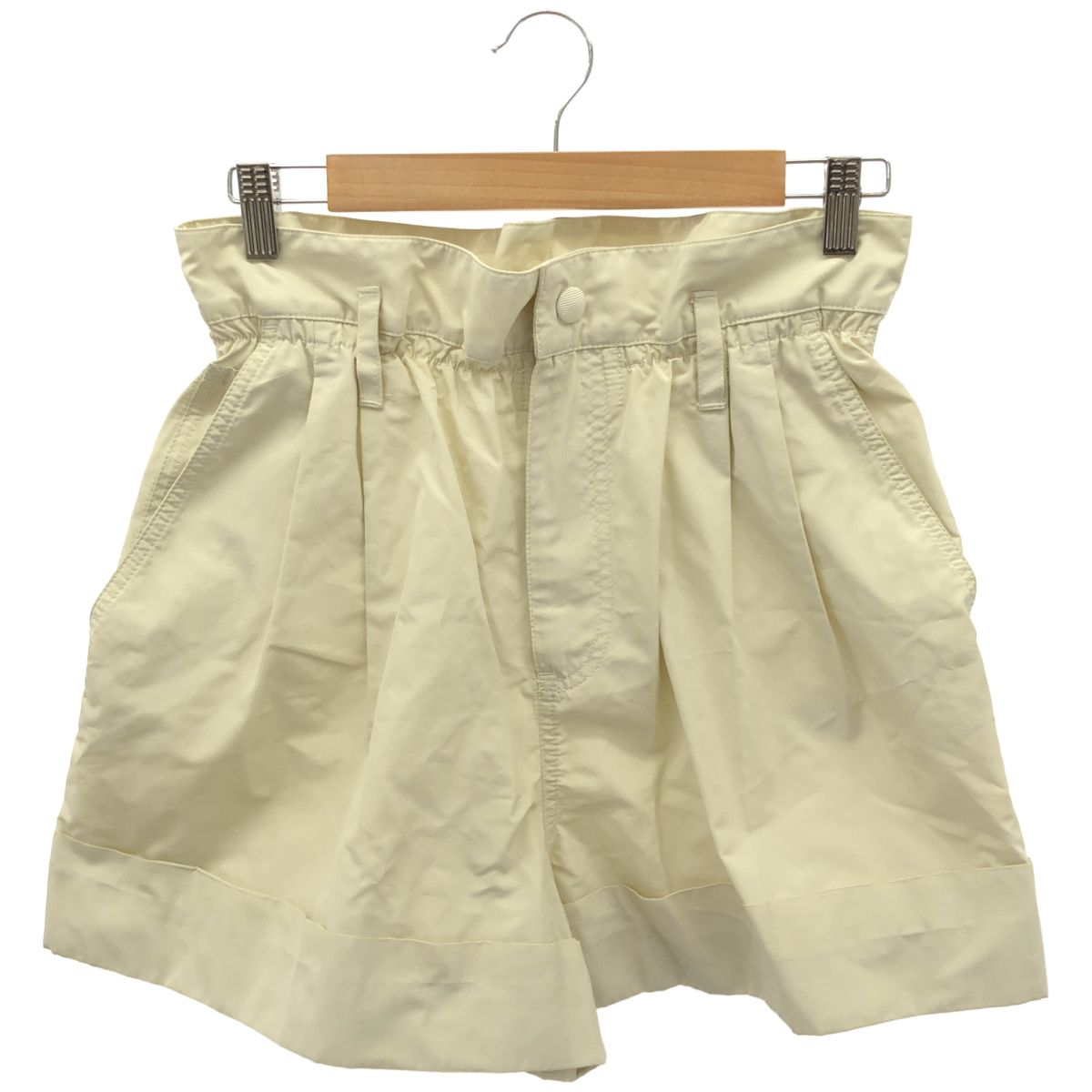Moncler White Plantalone Nylon Pleated Shorts 42